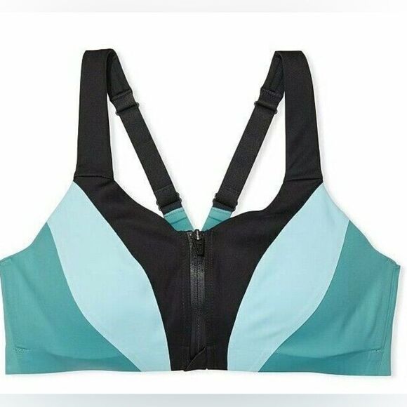 Victoria’s Secret knockout Maximum Support Front Close Sports Bra teal - Picture 1 of 5